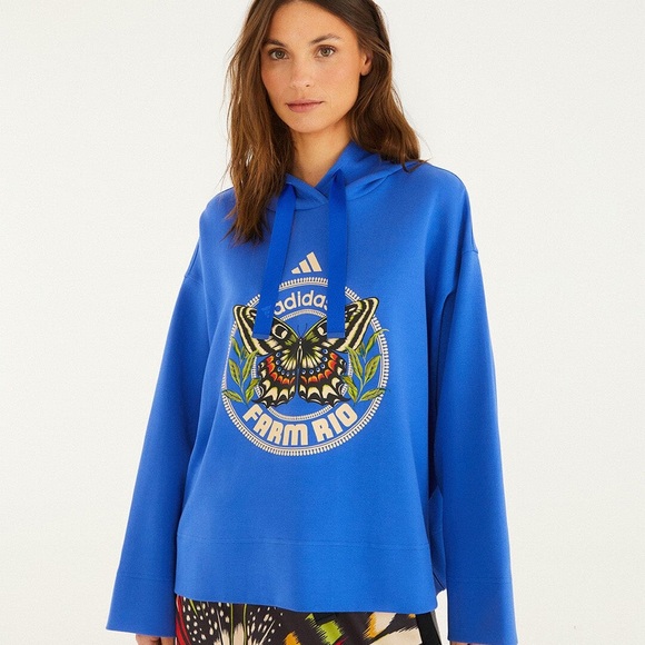 FARM Rio Move Like A Butterfly Blue Adidas Moletom - Picture 6 of 7
